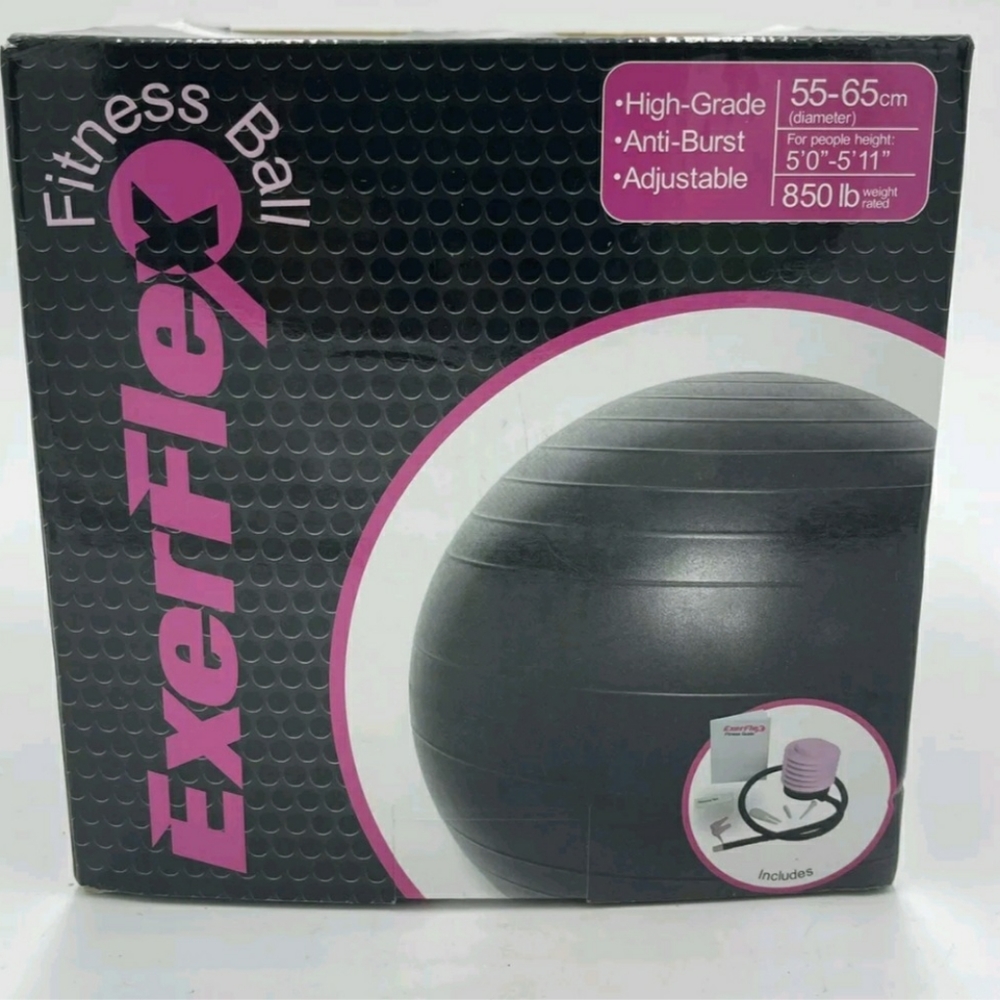 PBLX Exerlfex Fitness Ball High-Grade Anti-Burst Adjustable 55-65cm 850.lb